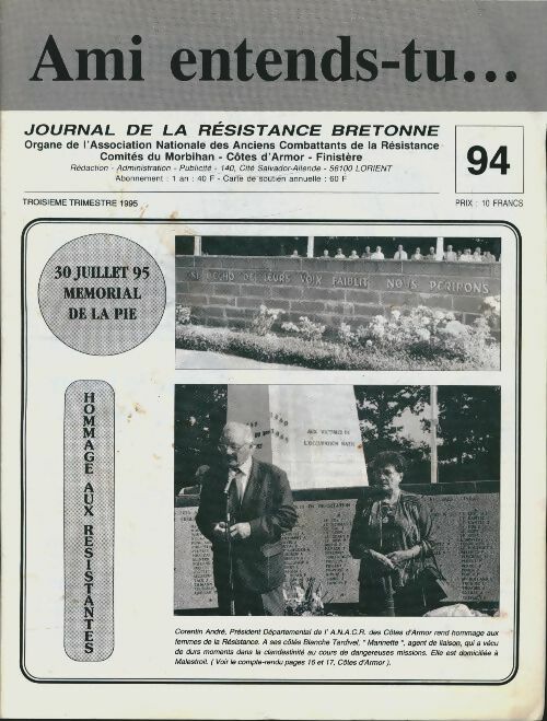 Livrenpoche : Ami entends-tu... n°94  - Collectif - Livre
