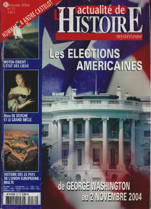 Livrenpoche : Actualité de l'Histoire mystérieuse n°72 : Les élections américaines - Collectif - Livre