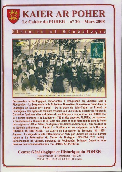 Livrenpoche : Le cahier du Poher n°20 - Collectif - Livre