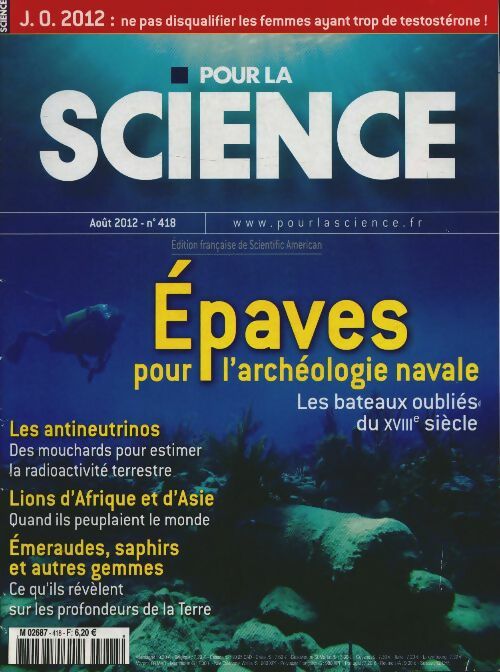 Livrenpoche : Pour la science n°418 : Epaves pour l'archéologie navale - Collectif - Livre