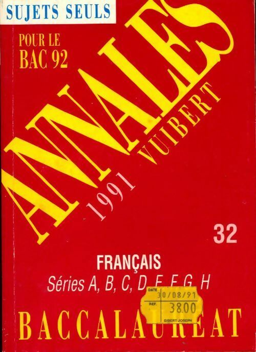 Livrenpoche : Français Toutes séries pour le bac1992 - Collectif - Livre