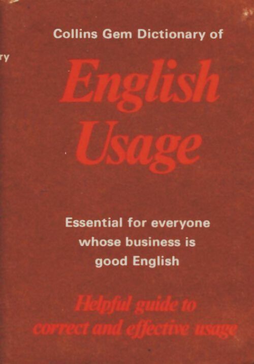Livrenpoche : English usage - Collectif - Livre