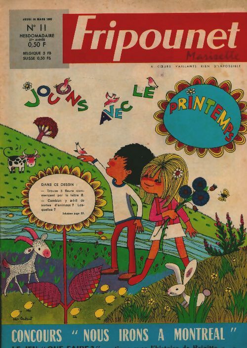 Livrenpoche : Fripounet 27e année n°11 : Jouons avec le printemps - Collectif - Livre