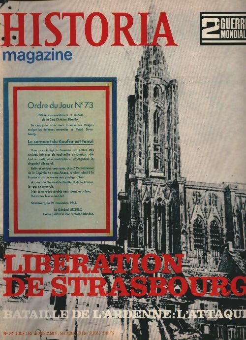 Livrenpoche : Historia 2e Guerre Mondiale n°84 : Libération de Strasbourg - Collectif - Livre