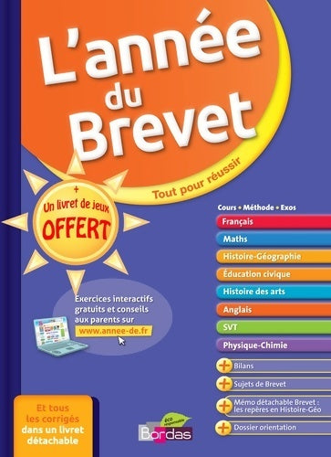 Livrenpoche : L'année du brevet - spécial vacances : Livret de jeux offert ! - Collectif - Livre