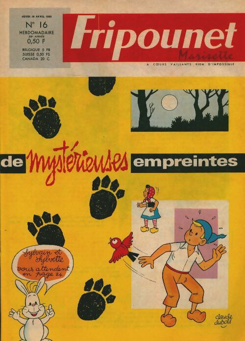 Livrenpoche : Fripounet 28e année n°16 : De mystérieuses empreintes - Collectif - Livre