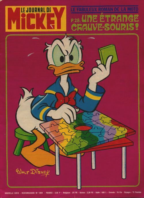 Livrenpoche : Le journal de Mickey n°1369 : Une étrange chauve-souris - Collectif - Livre