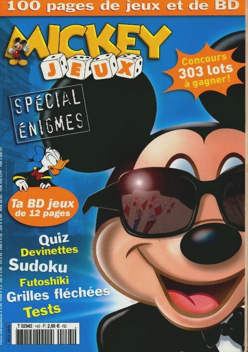 Livrenpoche : Mickey jeux n°145 : Spécial énigmes - Collectif - Livre