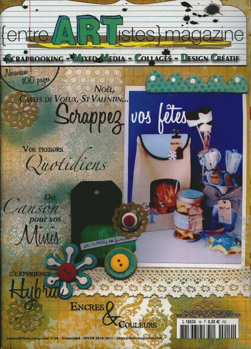 Livrenpoche : EntreARTistes magazine n°10 : Scrappez vos fêtes - Collectif - Livre