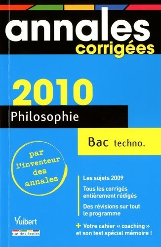 Livrenpoche : Philosophie bac séries technologiques 2010 - Stéphane Ernet - Livre
