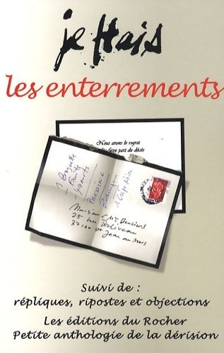Livrenpoche : Je hais les enterrements - Eric Momus - Livre