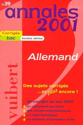 Livrenpoche : Annales 2001 : Allemand - Christophe Journoud - Livre