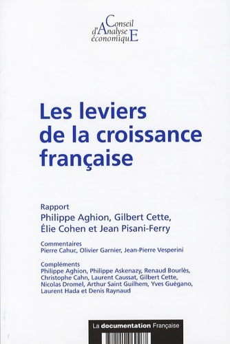 Livrenpoche : Les leviers de la croissance française (cae n. 72) - Philippe Aghion - Livre