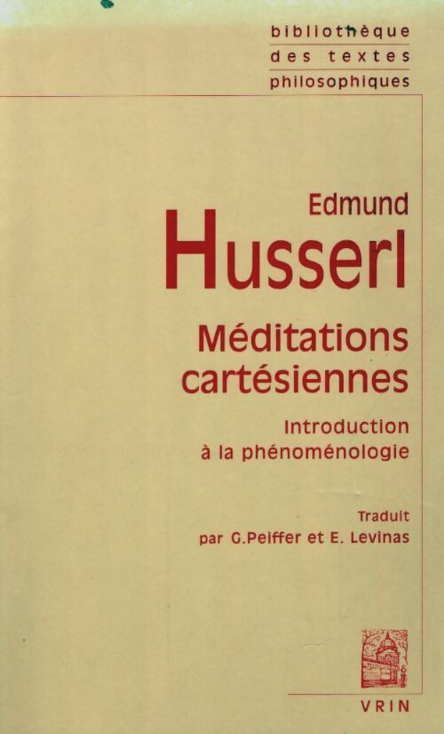 Livrenpoche : Méditations cartésiennes - Edmund Husserl - Livre