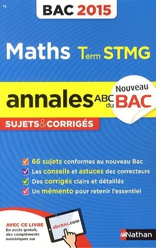 Livrenpoche : Annales abc du bac 2015 maths term STMG - Michel Poncy - Livre