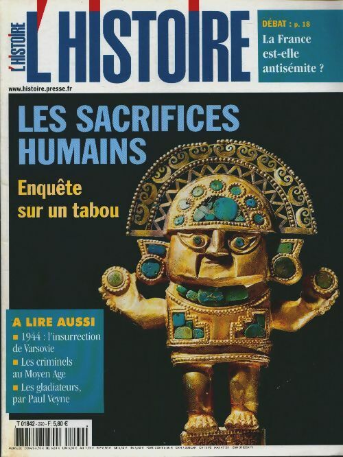 Livrenpoche : L'histoire n°290 : Les sacrifices humains : enquête sur un tabou - Collectif - Livre