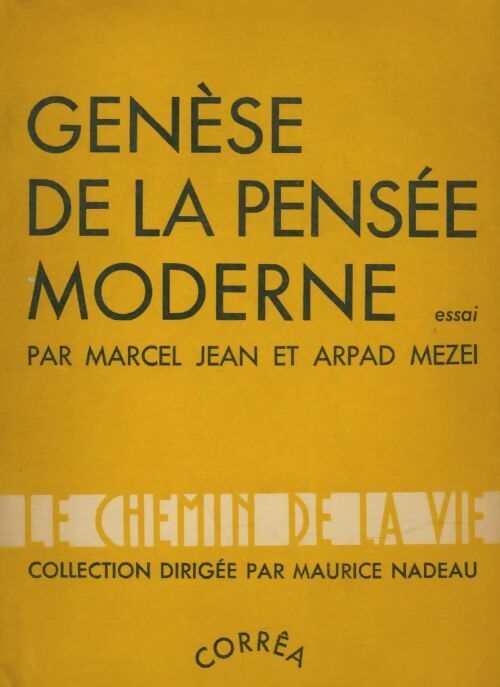 Livrenpoche : Genèse de la pensée moderne - Marcel Jean - Livre
