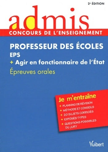 Livrenpoche : Crpe - eps et agir en fonctionnaire - oral - admis - je m'entraine - Marc Loison - Livre