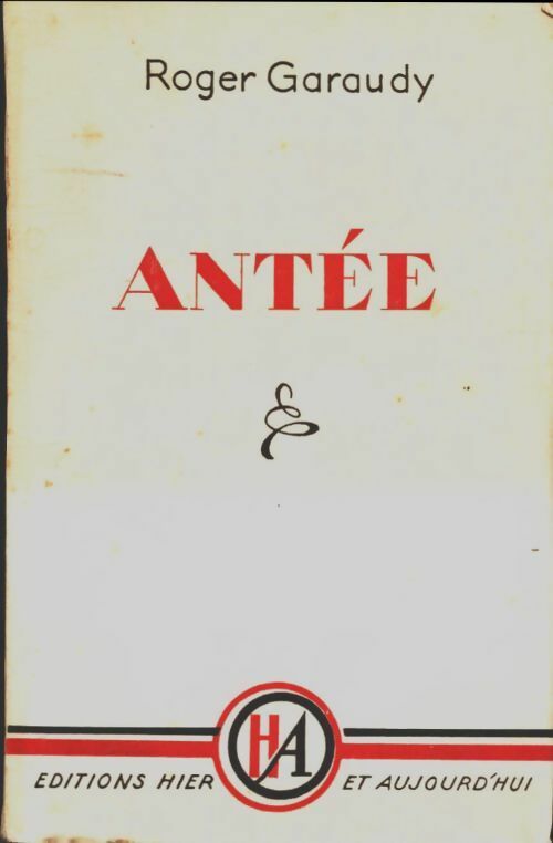 Livrenpoche : Antée - Roger Garaudy - Livre