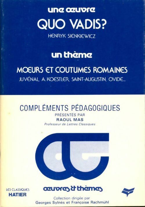 Livrenpoche : H. Sienkiewicz - quo vadis ? Compléments pédagogiques - Henryk Sienkiewicz - Livre