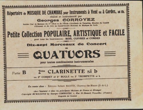 Livrenpoche : Dix-sept morceaux de concert en quatuors - Georges Corroyez - Livre