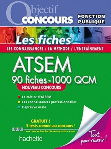 Livrenpoche : Fiches ATSEM nouvelle edition + QCM en ligne - Sylvie Lefebvre - Livre