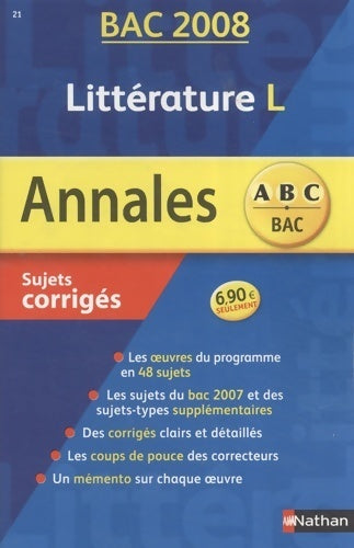 Livrenpoche : Littérature l : Sujets corrigés - philippe Douet - Livre