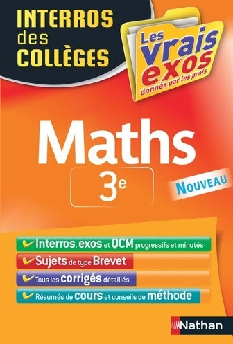 Livrenpoche : Interros des collèges maths 3e - Lucie Rault - Livre