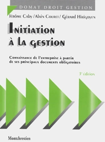 Livrenpoche : Initiation à la gestion 3e édition - Caby - Livre