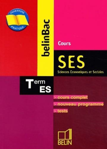 Livrenpoche : Ses cours terminale es - Alain Geledan - Livre