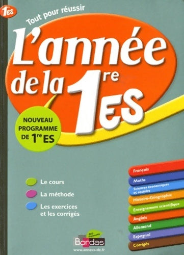 Livrenpoche : année de la 1ere es - Sophie Pailloux-Riggi - Livre