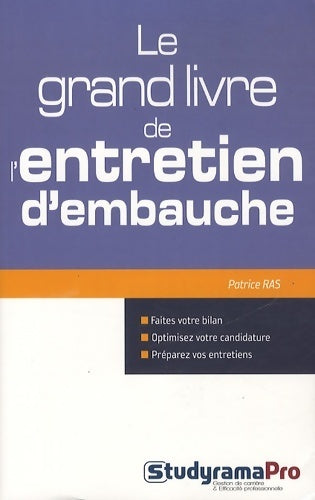 Livrenpoche : Le grand livre de l'entretien d'embauche - Patrice Ras - Livre