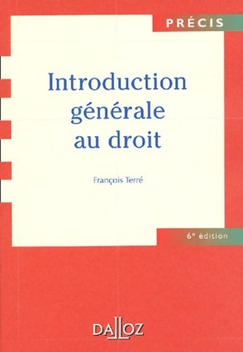Livrenpoche : Introduction générale au droit - Terré - Livre
