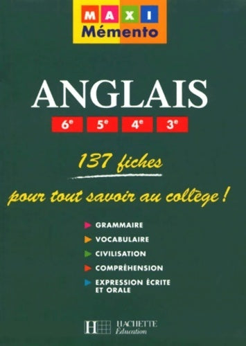 Livrenpoche : Maxi mémento anglais 6e/5e/4e/3e - Annie Sussel - Livre