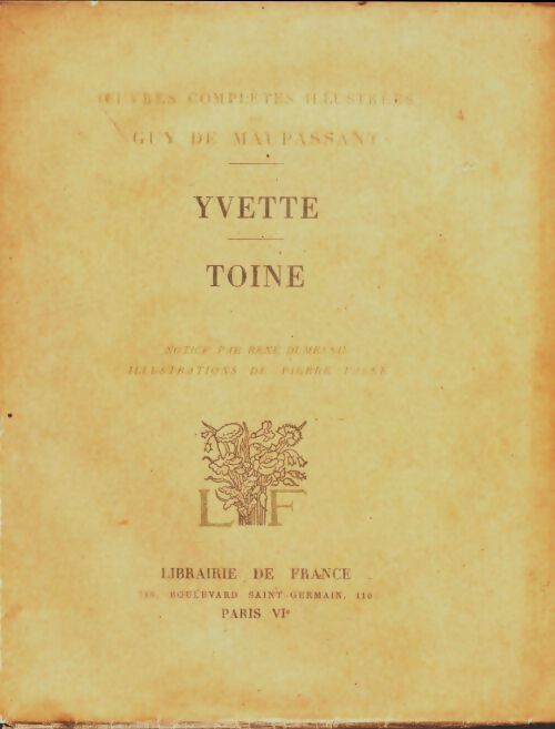 Livrenpoche : Yvette / Toine - Guy De Maupassant - Livre