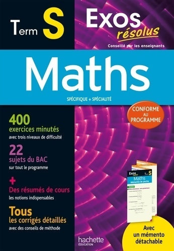 Livrenpoche : Exos résolus maths term s - Claudine Renard - Livre