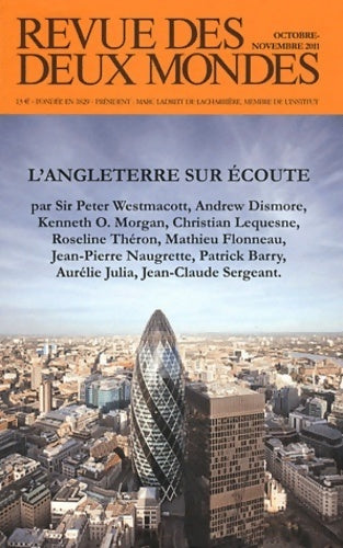 Livrenpoche : Revue des deux mondes octobre - novembre 2011. France / Angleterre - Michel Crépu - Livre