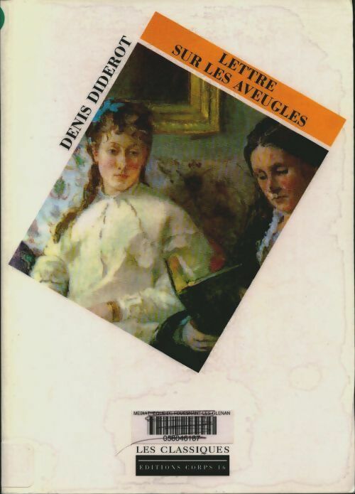 Livrenpoche : Lettres sur les aveugles - Denis Diderot - Livre