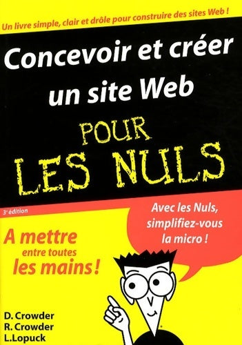Livrenpoche : Concevoir créer site web 3ed - Rhonda Crowder - Livre