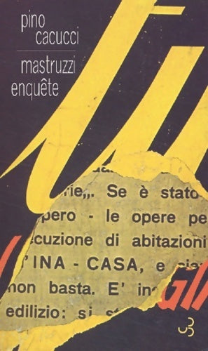 Livrenpoche : Mastruzzi enquête - Pino Cacucci - Livre