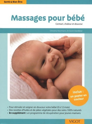 Livrenpoche : Massages pour bébé : Contact chaleur et douceur - Christina Voormann - Livre