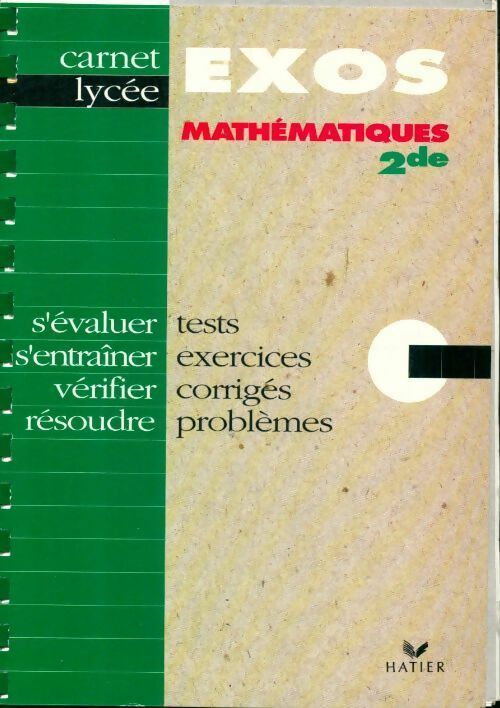Livrenpoche : Carnet exos mathématiques 2eme - Jean-Dominique Picchiottino - Livre