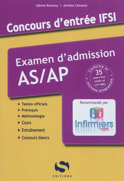 Livrenpoche : Concours entrée IFSI AS/AP - Sabine Bonamy - Livre