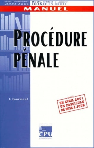 Livrenpoche : Procédure pénale - François Fourment - Livre
