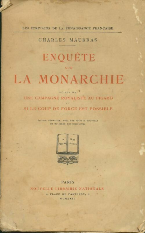 Livrenpoche : Enquête sur la monarchie - Charles Maurras - Livre