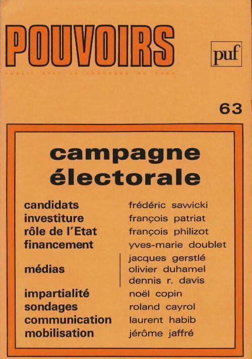 Livrenpoche : Campagne électorale - Collectif - Livre