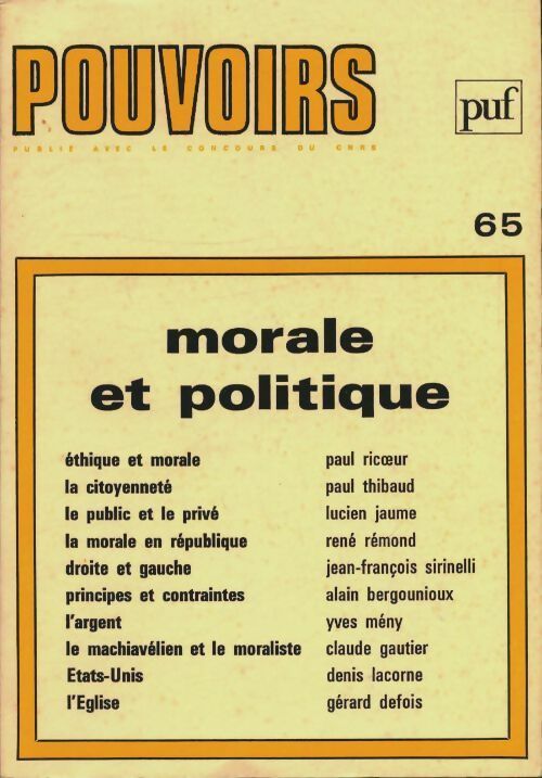 Livrenpoche : Morale et politique - Collectif - Livre