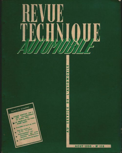 Livrenpoche : Revue technique automobile n°112 - Collectif - Livre
