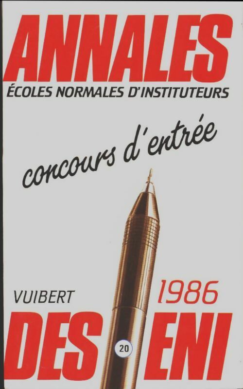 Livrenpoche : Annales concours d'entrée des ENI 1986 - Collectif - Livre