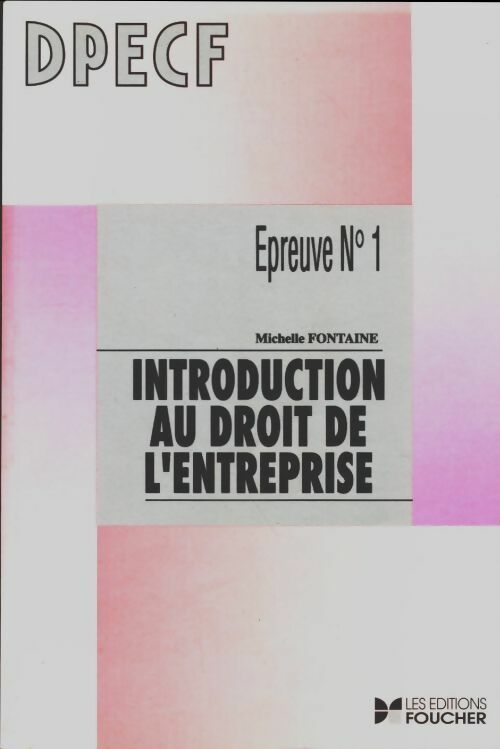 Livrenpoche : Droit DPECF - Fontaine - Livre